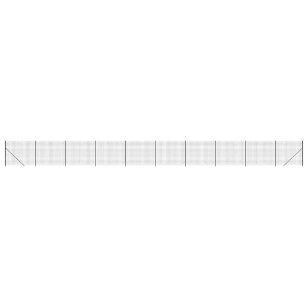 vidaXL Clôture en treillis métallique avec bride anthracite 2x25 m