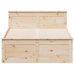 vidaXL Cadre de lit sans matelas avec tête de lit 120x200 cm bois pin