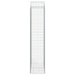 vidaXL Panier de gabions arqué 100x50x220/240 cm Fer galvanisé