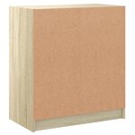 vidaXL Armoire latérale avec portes en verre chêne sonoma 68x37x75 5cm