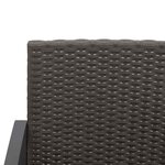 vidaXL Ensemble à manger de jardin 5 Pièces et coussins marron rotin PP