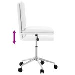 vidaXL Chaise de salle à manger Blanc Similicuir