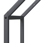 vidaXL Portant de bois chauffage anthracite 40x25x60 cm