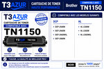 T3AZUR - Lot de 3 Toners compatibles avec Brother DCP-L1640W  DCP-L1642W  DCP-L1642WXL  DCP-L1660W remplace Brother TN1150 Noir - 1 000 pages