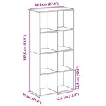 vidaXL Étagère séparatrice de pièce blanc 69 5x29x137 5 cm