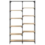 vidaXL Bibliothèque chêne sonoma 100x32x170cm bois d'ingénierie et fer