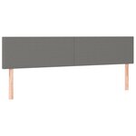 vidaXL Cadre de lit avec tête de lit gris foncé 120x190 cm tissu