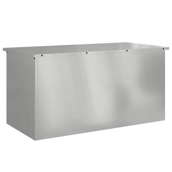 vidaXL Boîte de Rangement Extérieure Argent 100 x 50.5 x 50 cm