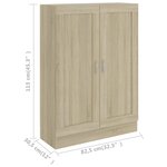 vidaXL Bibliothèque Chêne sonoma 82 5x30 5x115 cm Bois d'ingénierie