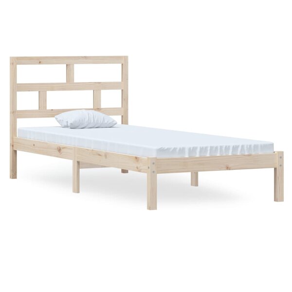vidaXL Cadre de lit Bois de pin massif 100x200 cm