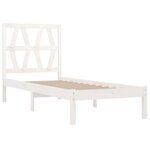 vidaXL Cadre de lit sans matelas blanc bois massif 90x200 cm