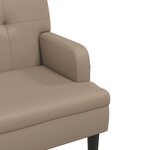 vidaXL Banc avec dossier cappuccino 112x65 5x75 cm similicuir