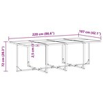 vidaXL Ensemble de salle à manger pour jardin 13 Pièces Noir Acier