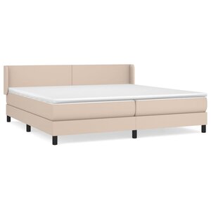 vidaXL Sommier à lattes de lit avec matelas Cappuccino 200x200 cm