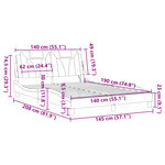vidaXL Cadre de lit avec LED sans matelas marron 140x190 cm