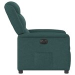 vidaXL Fauteuil inclinable électrique Vert foncé Tissu