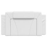 vidaXL Coussin de tête de lit Viana blanc 100 cm similicuir