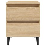 vidaXL Tables de chevet 2 Pièces chêne sonoma 40x35x50 cm bois ingénierie