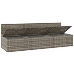 vidaXL Canapé de jardin 3 places avec coussins Gris Résine tressée