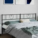 vidaXL Tête de lit de remplacement métal noir 200 cm