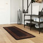 vidaXL Coureur de Tapis MARSA Noir 50 x 200 cm Polyester et PVC