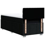 vidaXL Sommier à lattes de lit et matelas Noir 80x200 cm Tissu