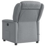 vidaXL Fauteuil de massage inclinable Gris clair Tissu