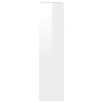vidaXL Armoire à chaussures miroir 2 niveaux Blanc brillant 63x17x67cm