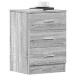 vidaXL Table de chevet Sonoma gris 38x35x56 cm Bois d'ingénierie