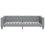 vidaXL Lit de repos sans matelas gris clair 80x200 cm tissu