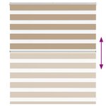 vidaXL Store zèbre marron sable largeur du tissu 125 9 cm polyester