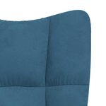 vidaXL Chaise de relaxation avec tabouret Bleu Velours