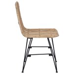 vidaXL Chaise de salle à manger 2 Pièces Naturel 41 x 55 x 85 cm