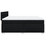 vidaXL Sommier à lattes de lit avec matelas Noir 200x200 cm Tissu