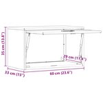 vidaXL Armoire murale pour garage Anthracite 60 x 33 x 35 cm