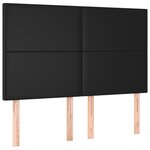 vidaXL Cadre de lit avec tête de lit Noir 140x190 cm Similicuir