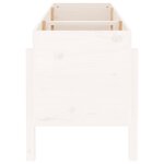 vidaXL Lit surélevé de jardin blanc 160x50x57 cm bois de pin massif