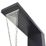 vidaXL Système de panneau de douche Aluminium Mat Noir