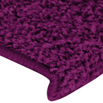 vidaXL Tapis d'escalier 15 pièces 65 x 21 x 4 cm Rose Bord rectangulaire