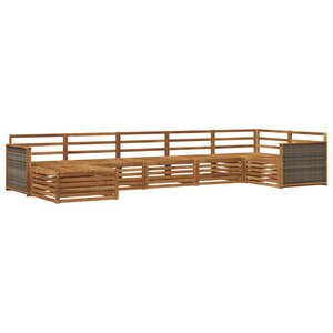 vidaXL Ensemble de canapés d'extérieur 7 pc Naturel