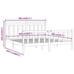 vidaXL Cadre de lit Blanc Bois de pin massif 200x200 cm