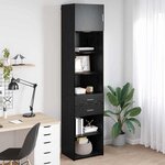vidaXL Haut Armoire Chêne noir 50 x 42 5 x 225 cm Bois d'ingénierie
