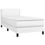 vidaXL Sommier à lattes de lit avec matelas et LED Blanc 80x200cm