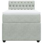 vidaXL Sommier à lattes de lit et matelas Gris clair 100x200cm Velours