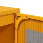 vidaXL Buffet haut jaune moutarde 68x39x111 5 cm acier