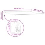 vidaXL Auvent rétractable automatique marron 450x300 cm