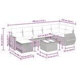 vidaXL Salon de jardin avec coussins 8 Pièces beige résine tressée