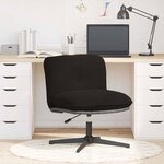 vidaXL Chaise pivotante de bureau noir bouclé comme de la laine tissu