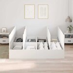 vidaXL Cadre de lit avec rangement avec stockage Blanc 180 x 200 cm