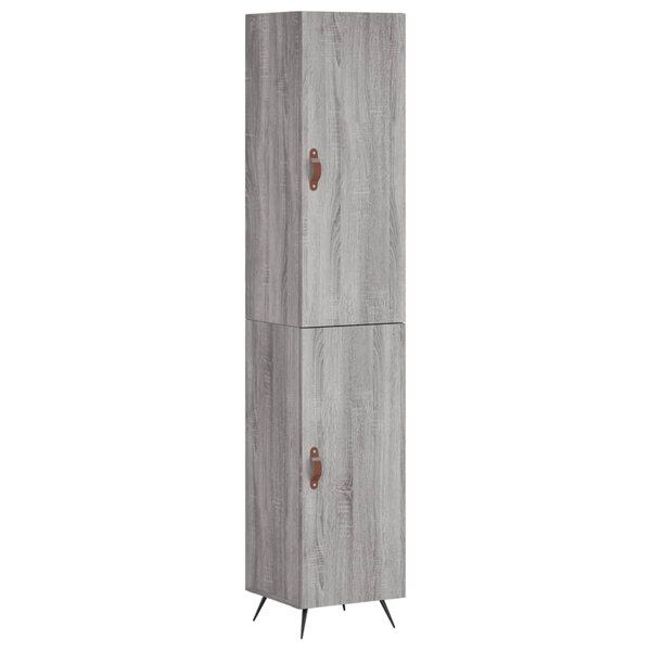 vidaXL Buffet haut Sonoma gris 34 5x34x180 cm Bois d'ingénierie